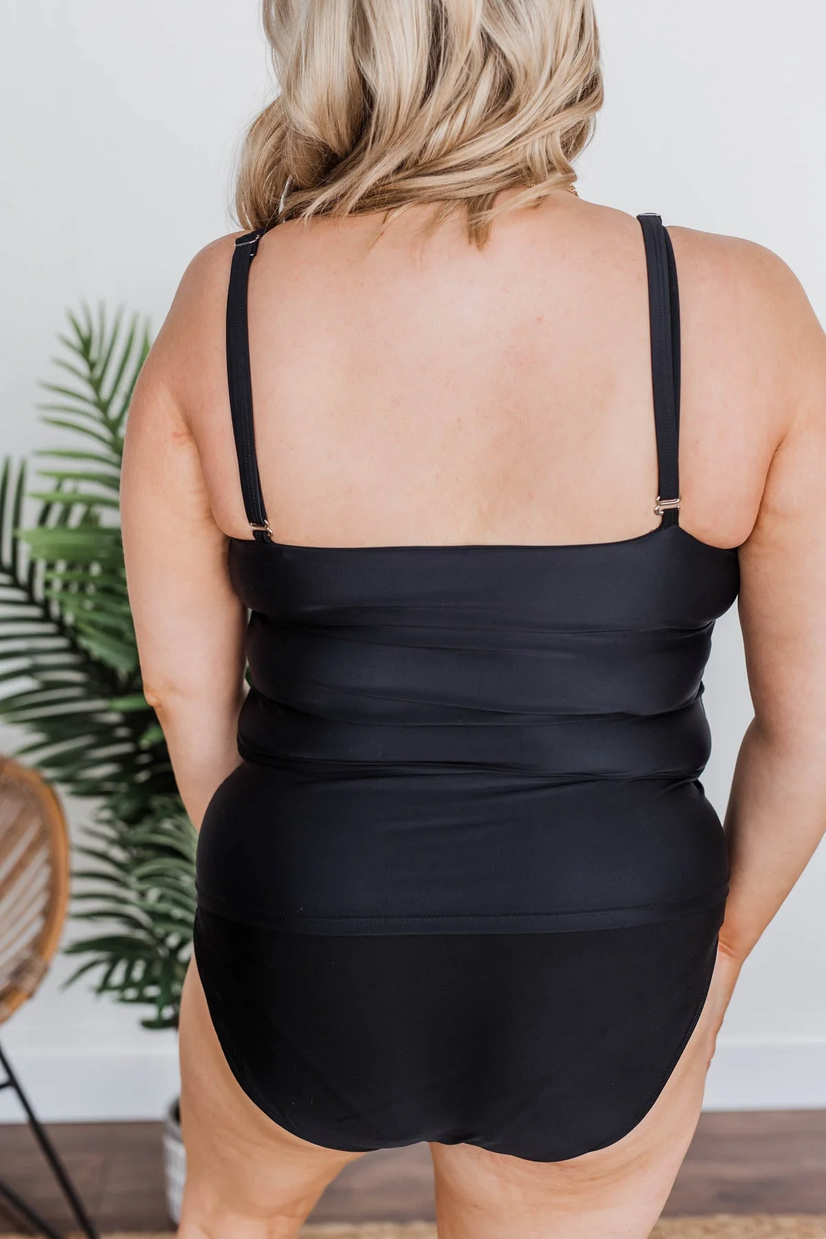 Bask In The Sun Mid-Rise Swim Bottoms- Black - Image 10