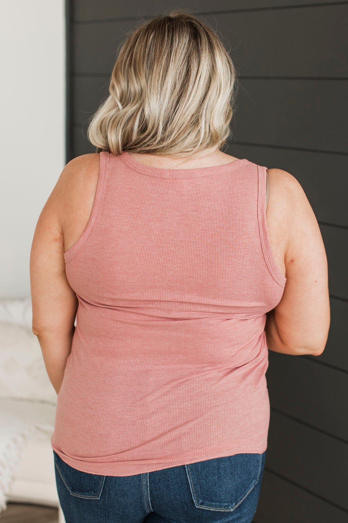 Bound To Be Beautiful Henley Tank Top- Mauve - Image 8