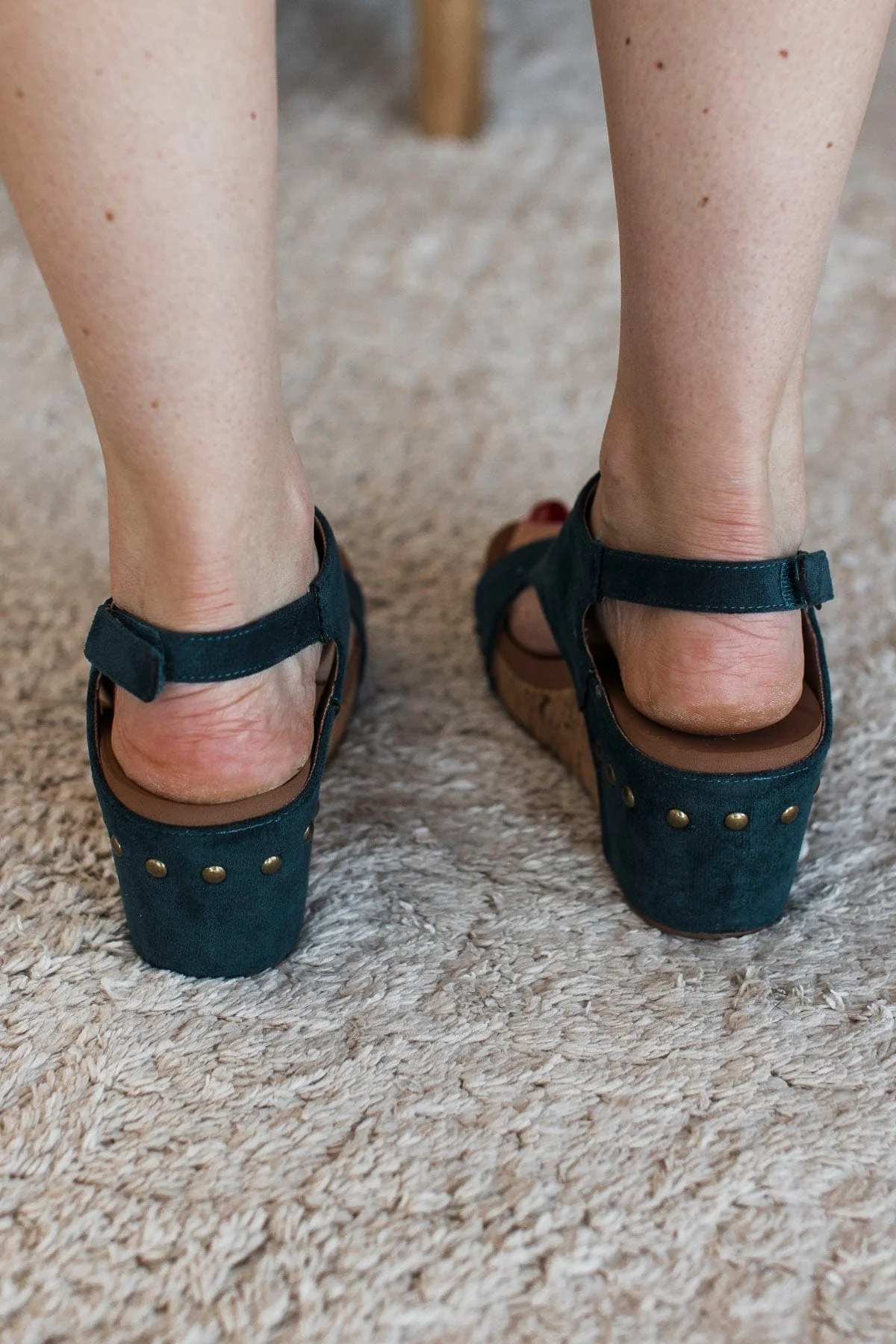 Corky's Carley Wedge Sandals- Teal - Image 3