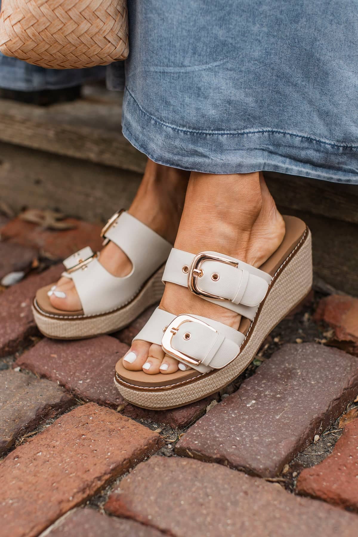 Corky's Manifest Wedge Sandals- Ivory - Image 4