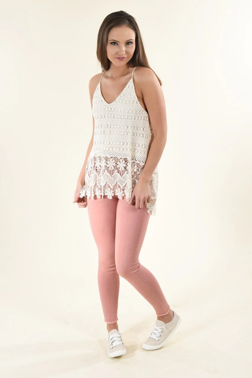 Cream Crochet Top - Image 4