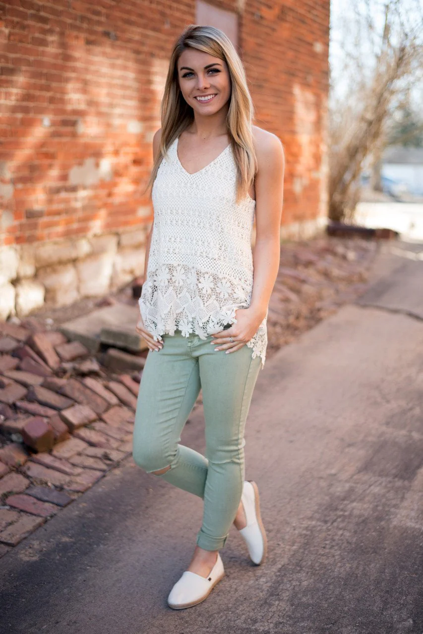 Cream Crochet Top - Image 7