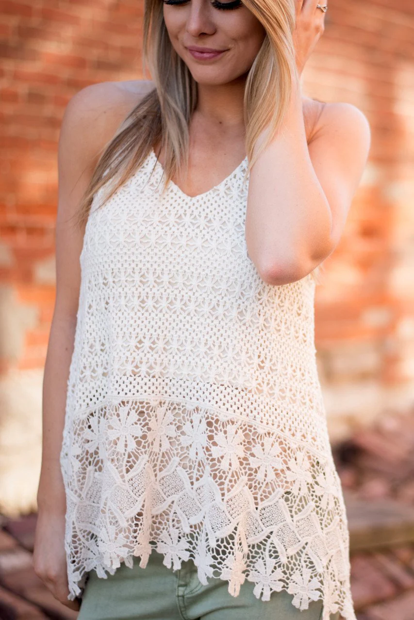 Cream Crochet Top - Image 9