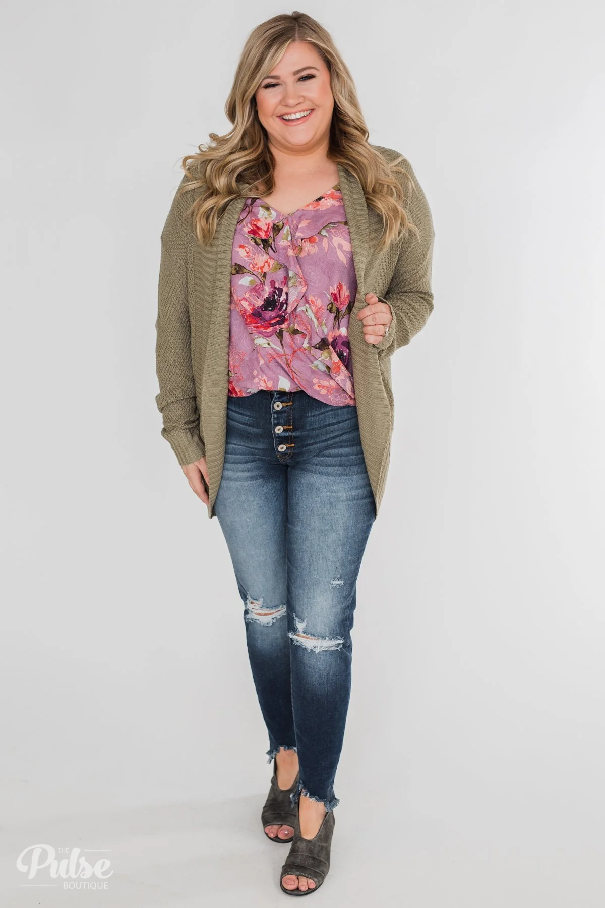 Dreaming of Floral Ruffle Tank Top - Orchid - Image 5