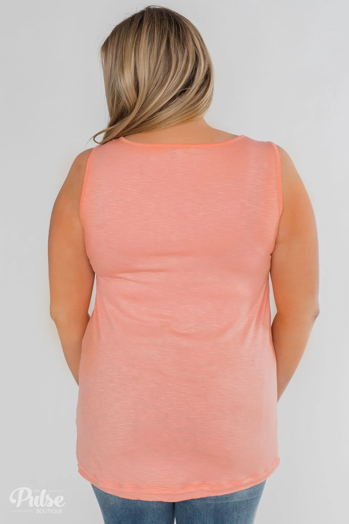 Fill My Days Lace Detailed Tank Top- Soft Coral - Image 12