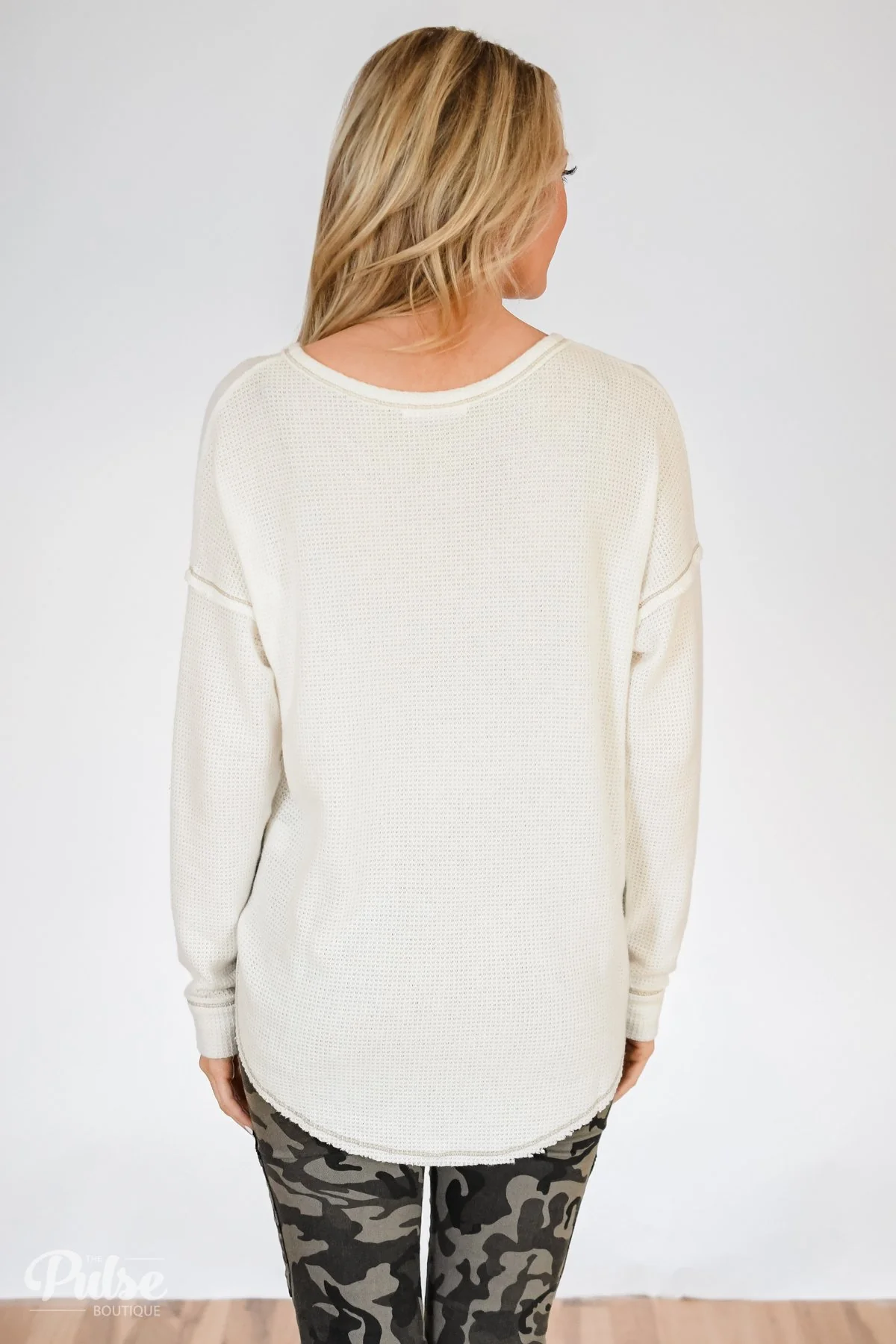 Go-To Henley Thermal Top- Ivory - Image 6