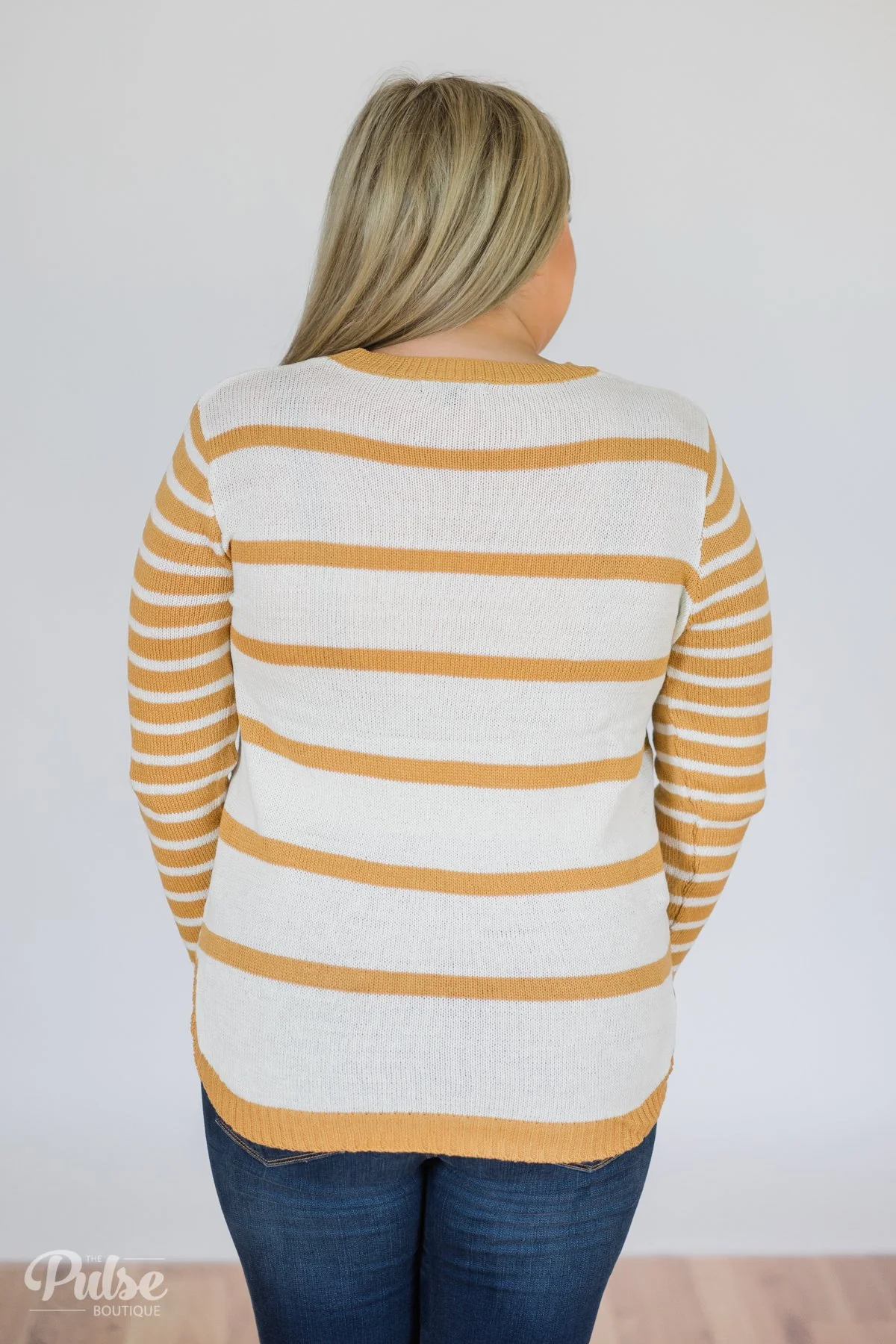Good Things Coming Striped Knit Sweater- Golden Yellow - Image 10