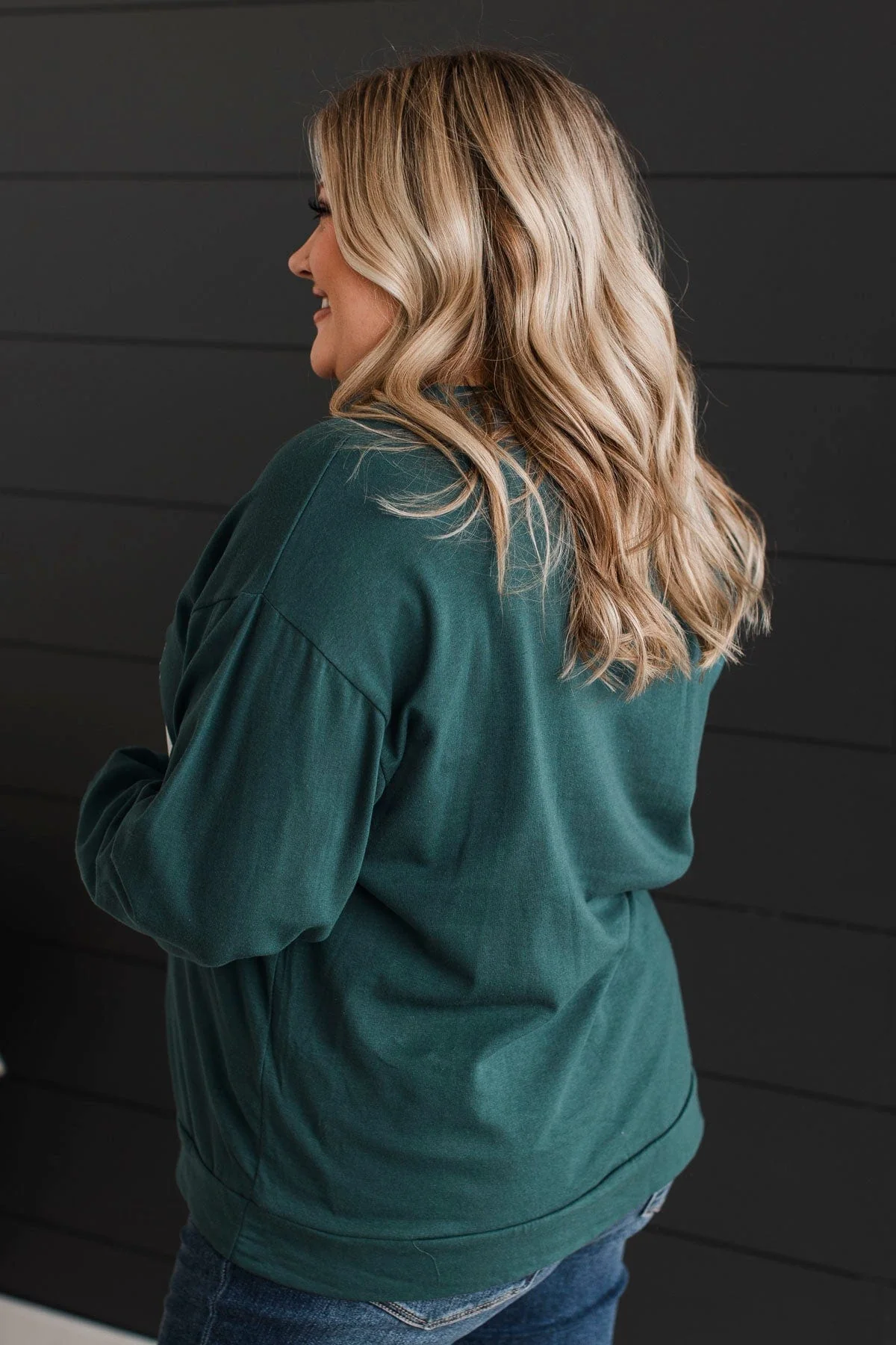 "Happy Camper" Graphic Top- Teal - Image 6