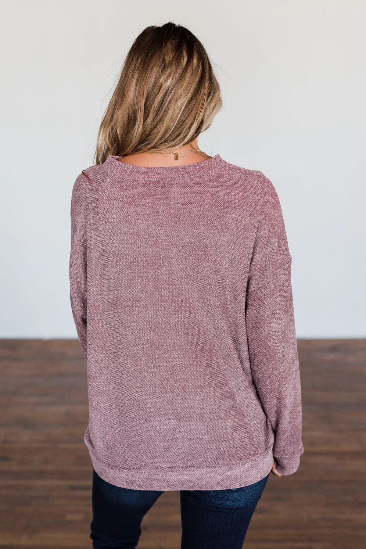 Meet Me By The Fireside Knit Sweater- Mauve Purple - Image 10