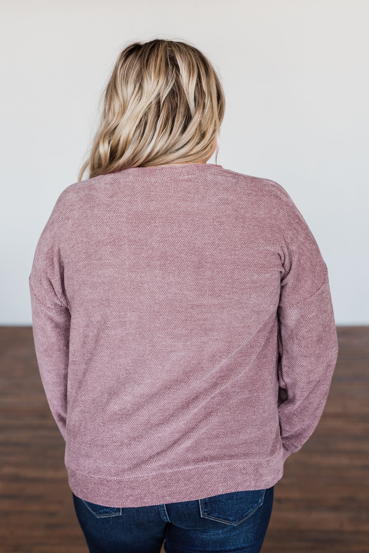 Meet Me By The Fireside Knit Sweater- Mauve Purple - Image 11