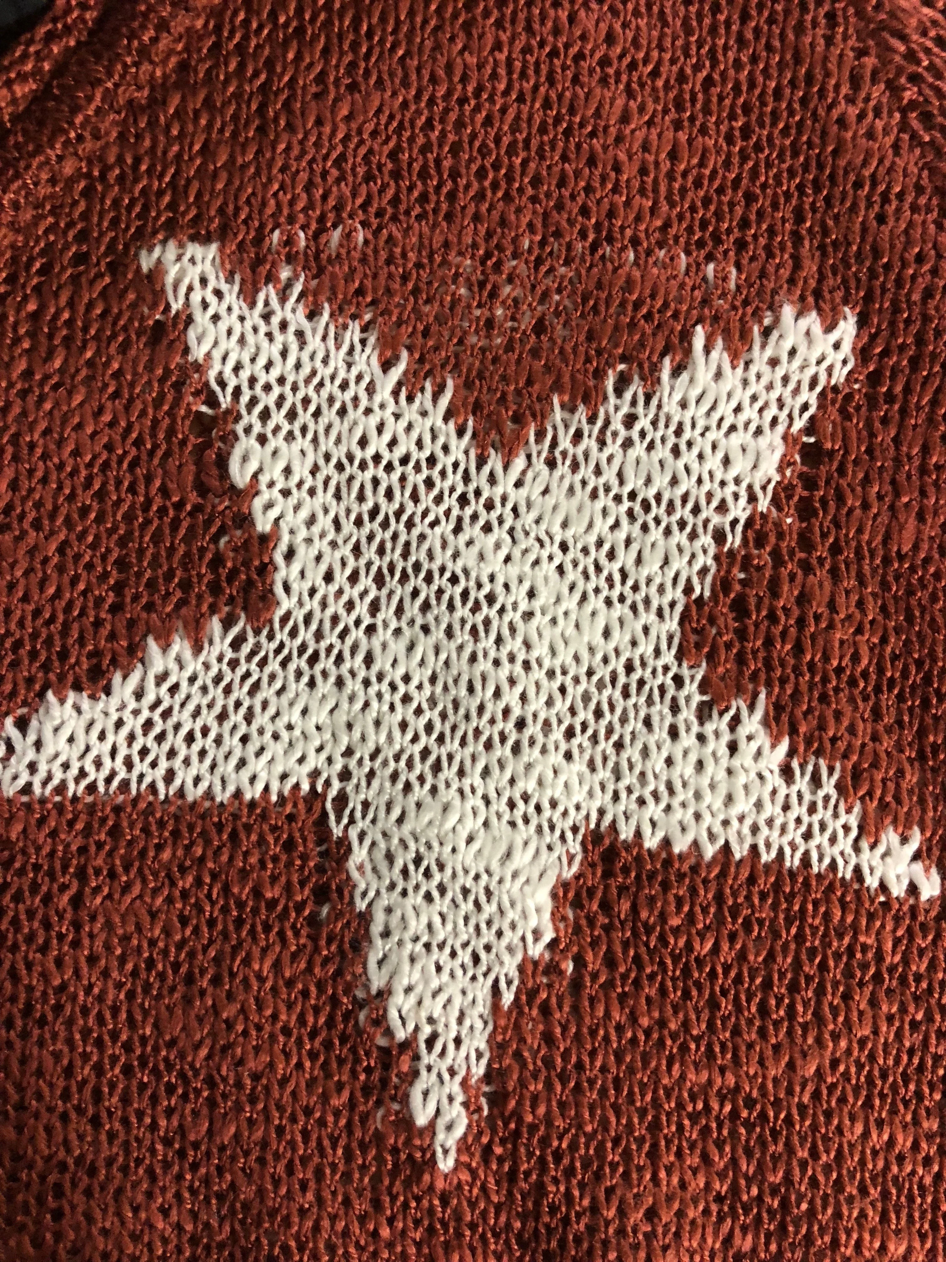 Perfect Timing Knitted Star Top- Burnt Orange - Image 13