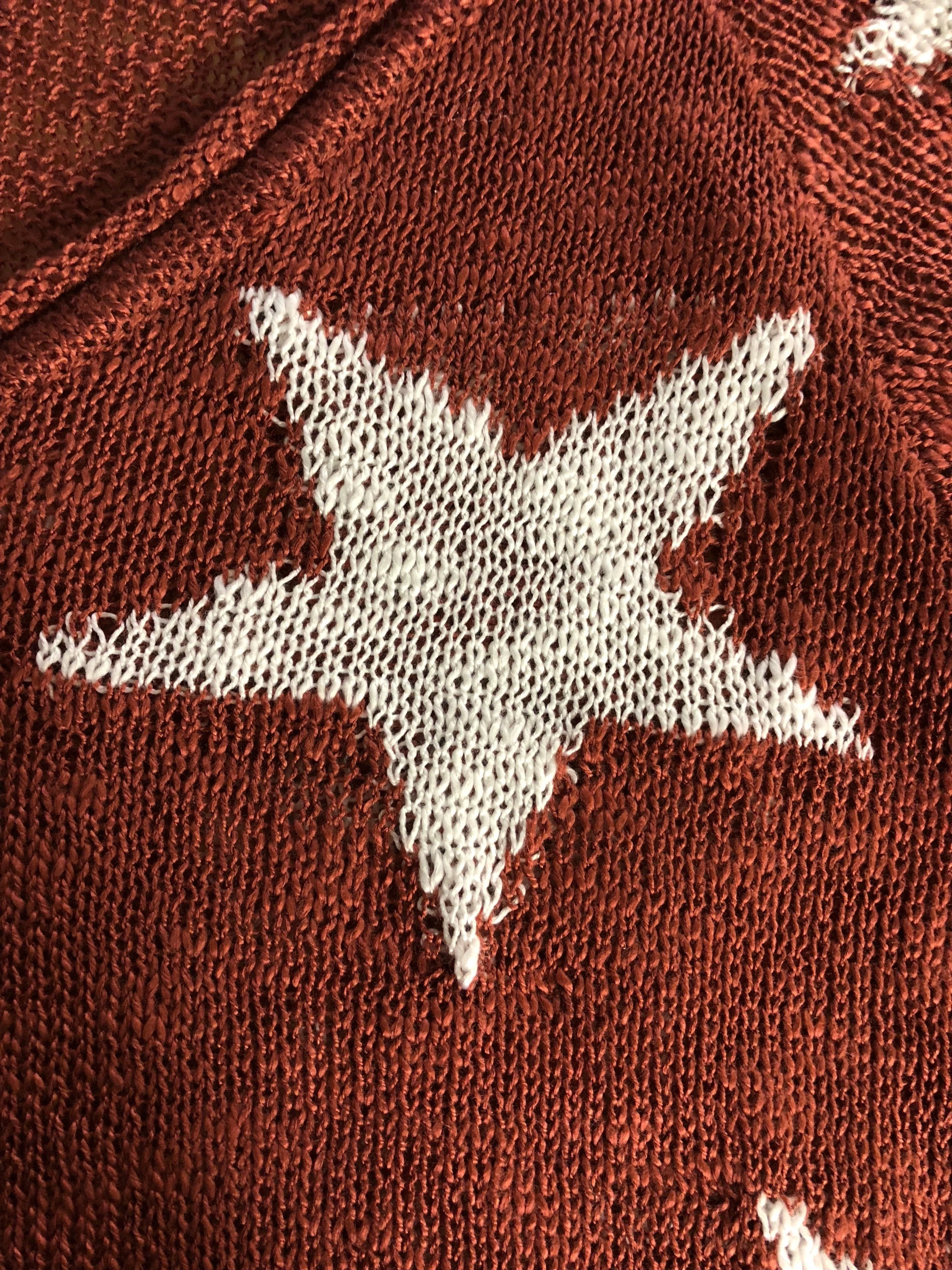 Perfect Timing Knitted Star Top- Burnt Orange - Image 15