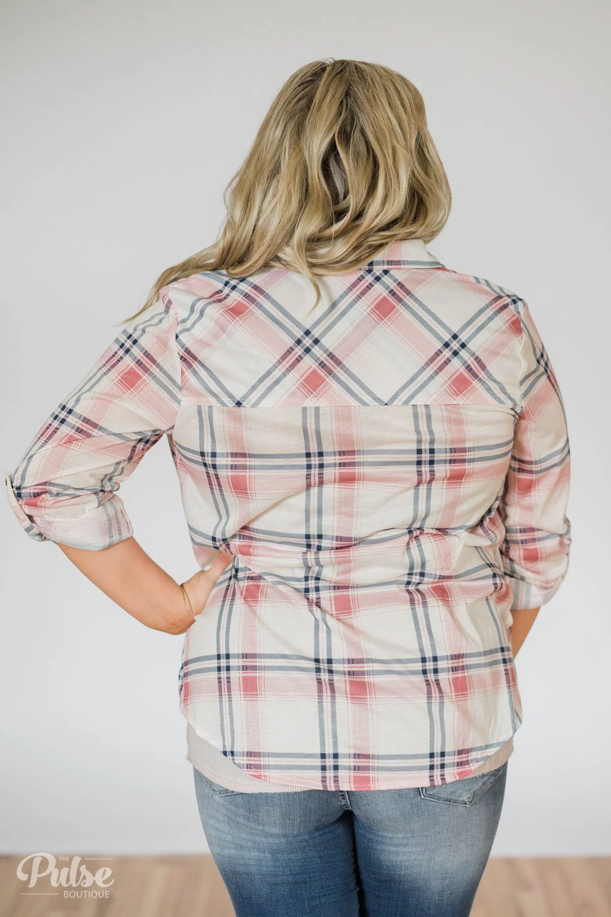 Plaid Perfection- Ivory & Pink - Image 9