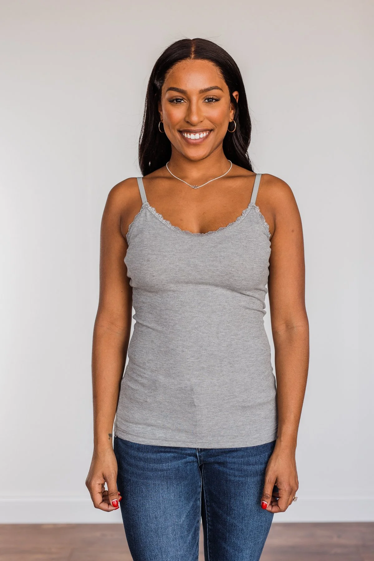Pulse Basics Finding The One Layering Tank- Grey - Image 3