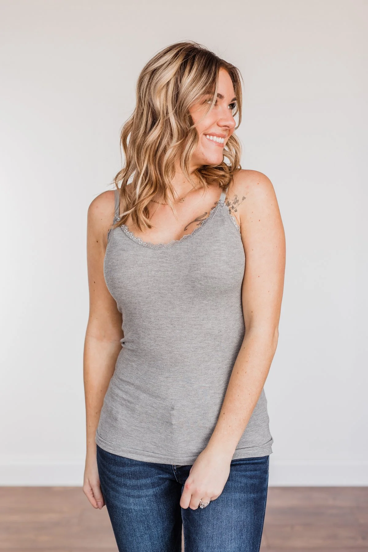 Pulse Basics Finding The One Layering Tank- Grey - Image 4
