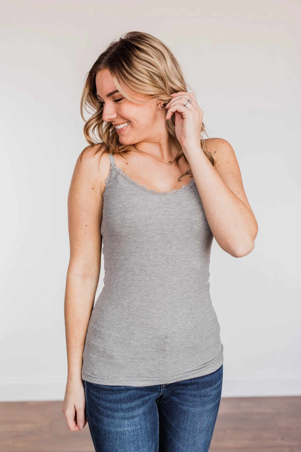Pulse Basics Finding The One Layering Tank- Grey - Image 7