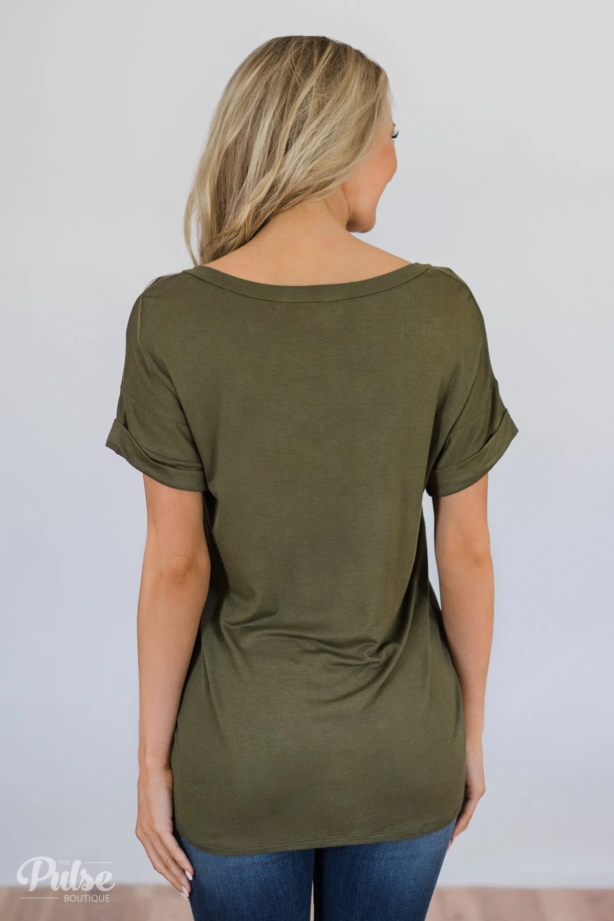 The Perfect Pocket Tee - Olive - Image 4