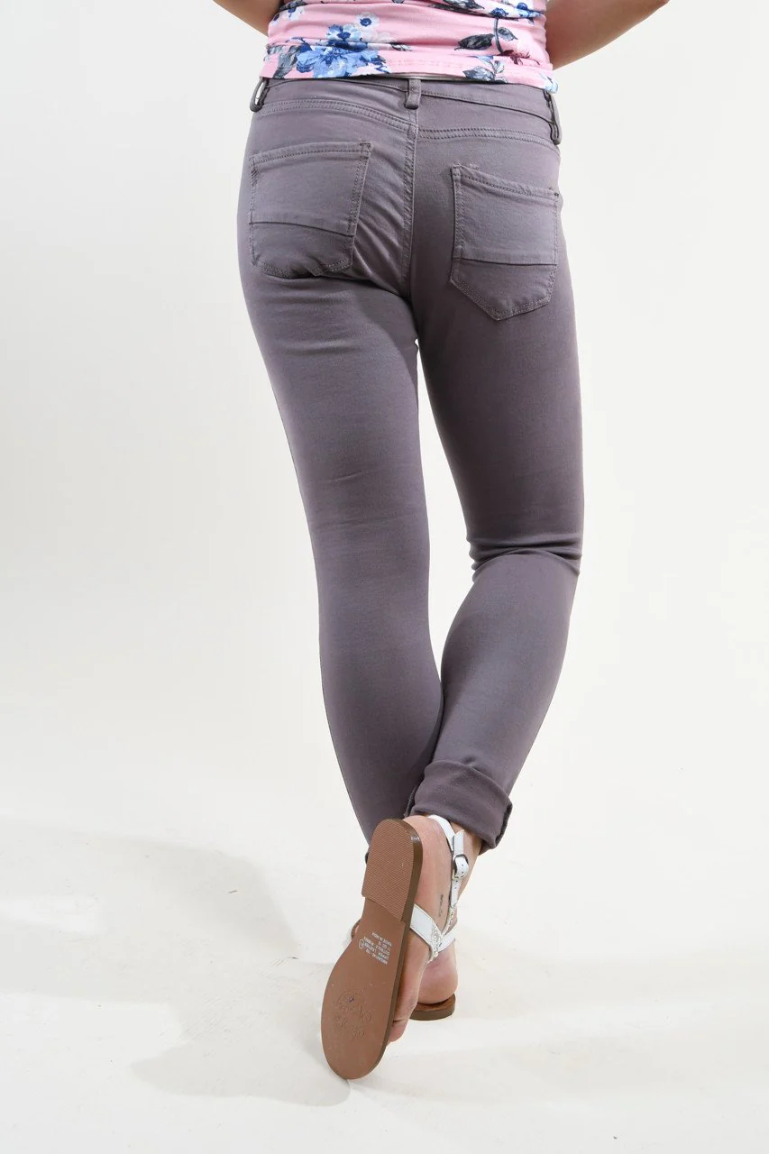Purple Grey Moto Pants - Image 3