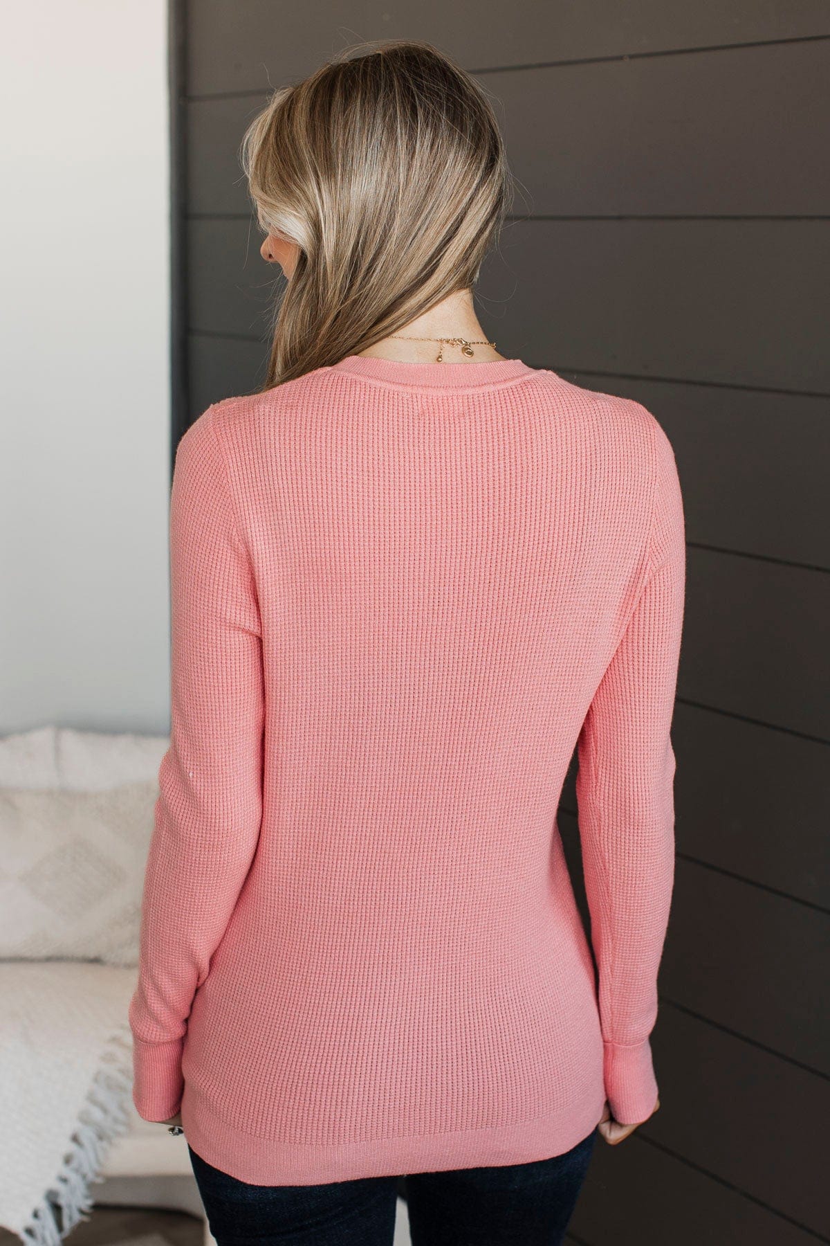 Reasons To Smile Knit Sweater- Peach - Image 8