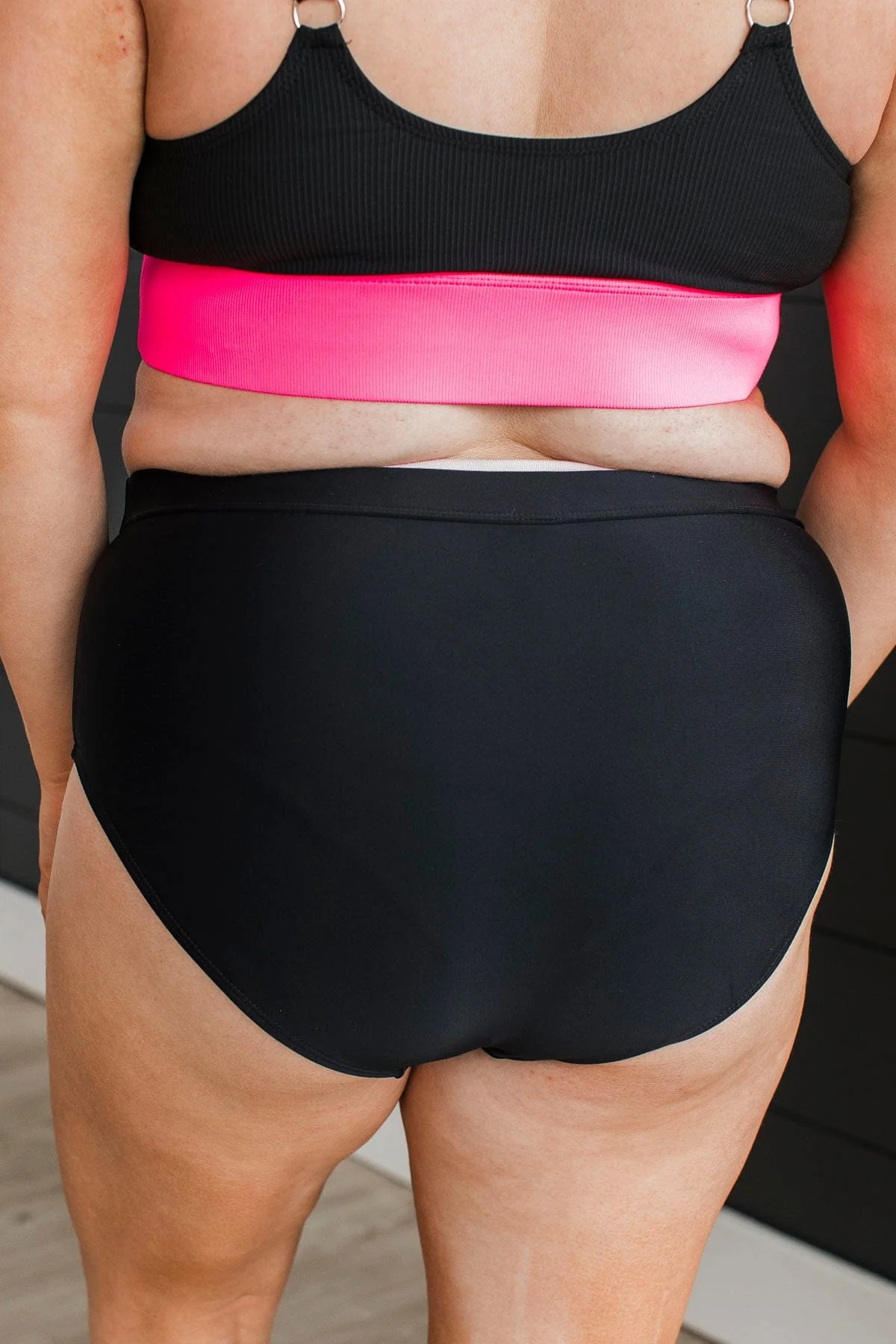 Sandy Shores High-Rise Swim Bottoms- Black - Image 6