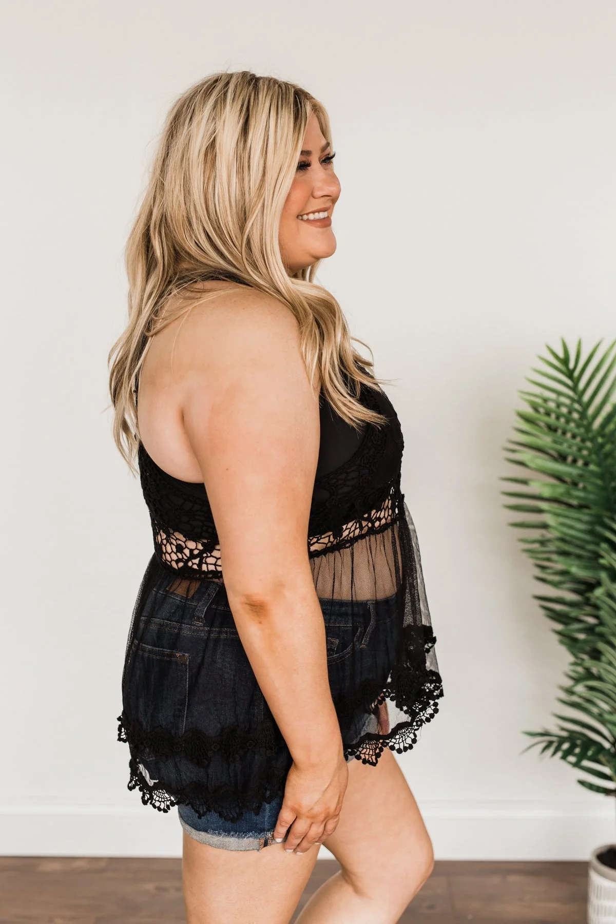 Shine Like The Sun Mesh & Lace Cover Up- Black - Image 15