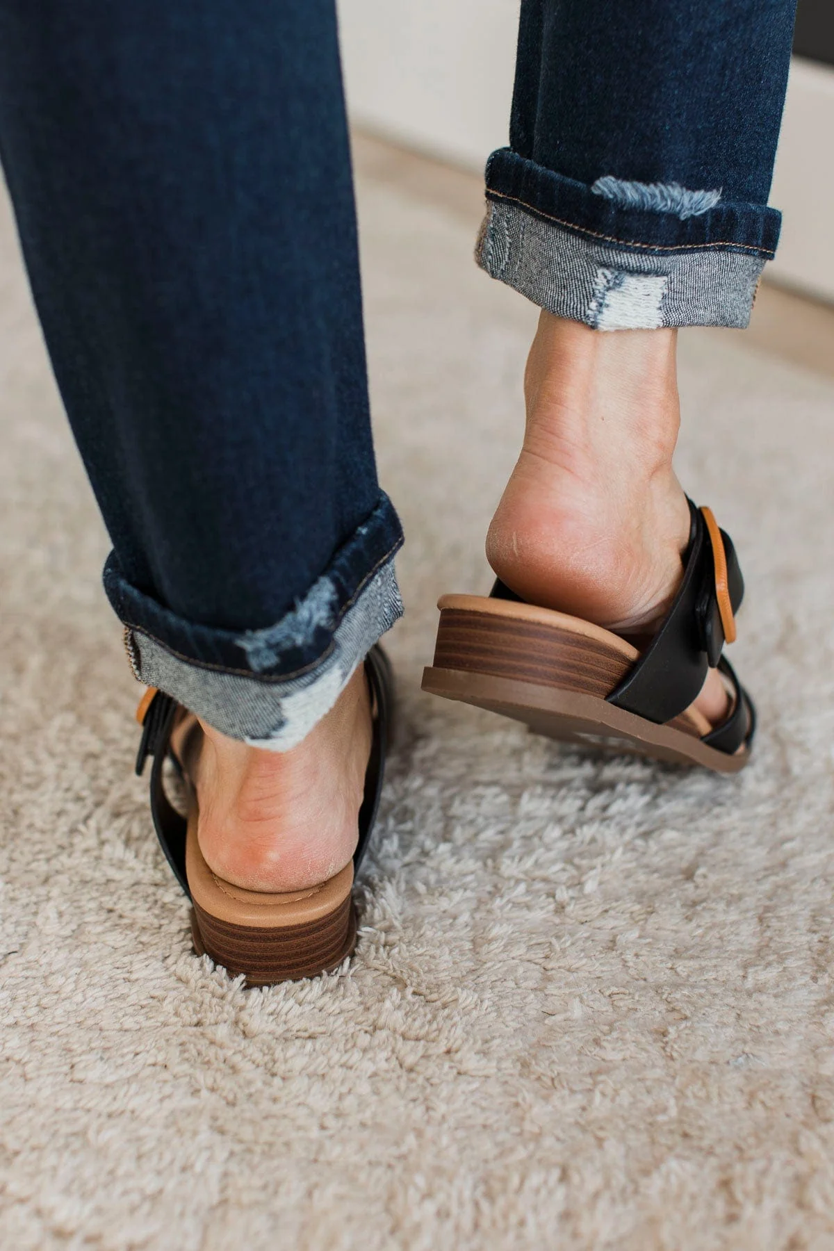 Soda Carry Sandals- Black - Image 3