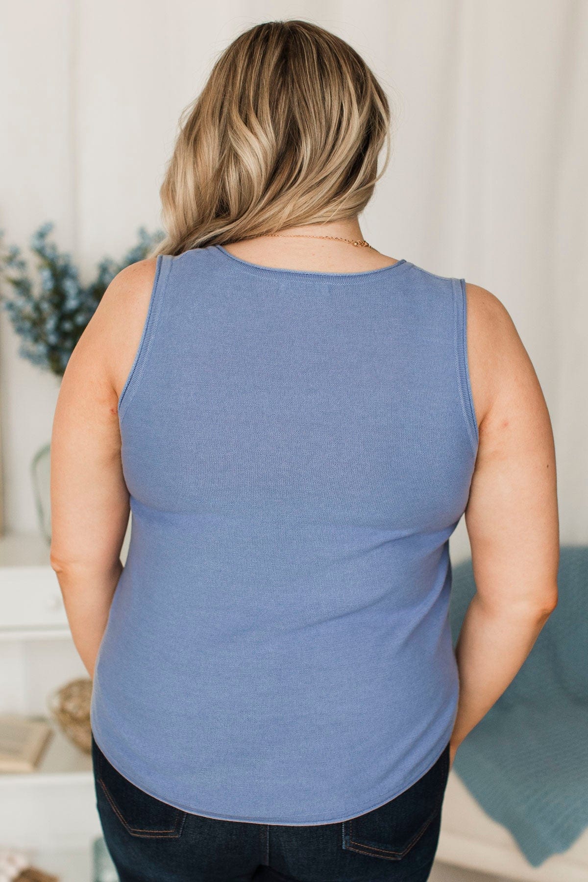 Strings Of Destiny Knit Tank Top- Periwinkle - Image 7