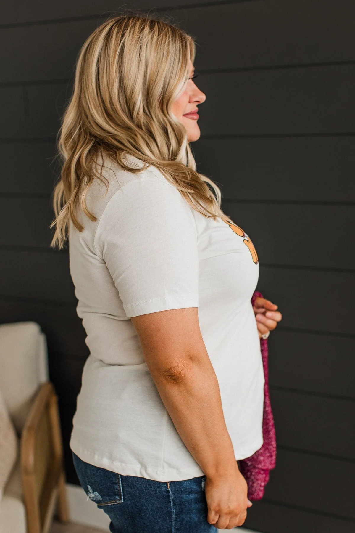 "Sweater Weather" Graphic Tee- Cream - Image 5