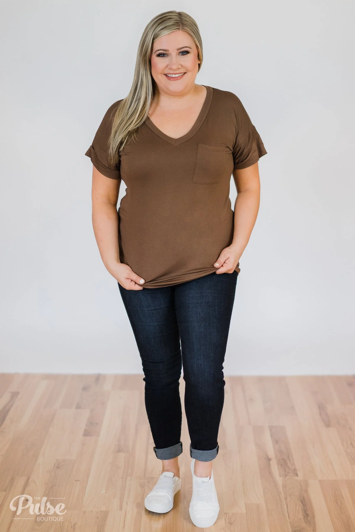 The Perfect Pocket Tee - Brown - Image 4