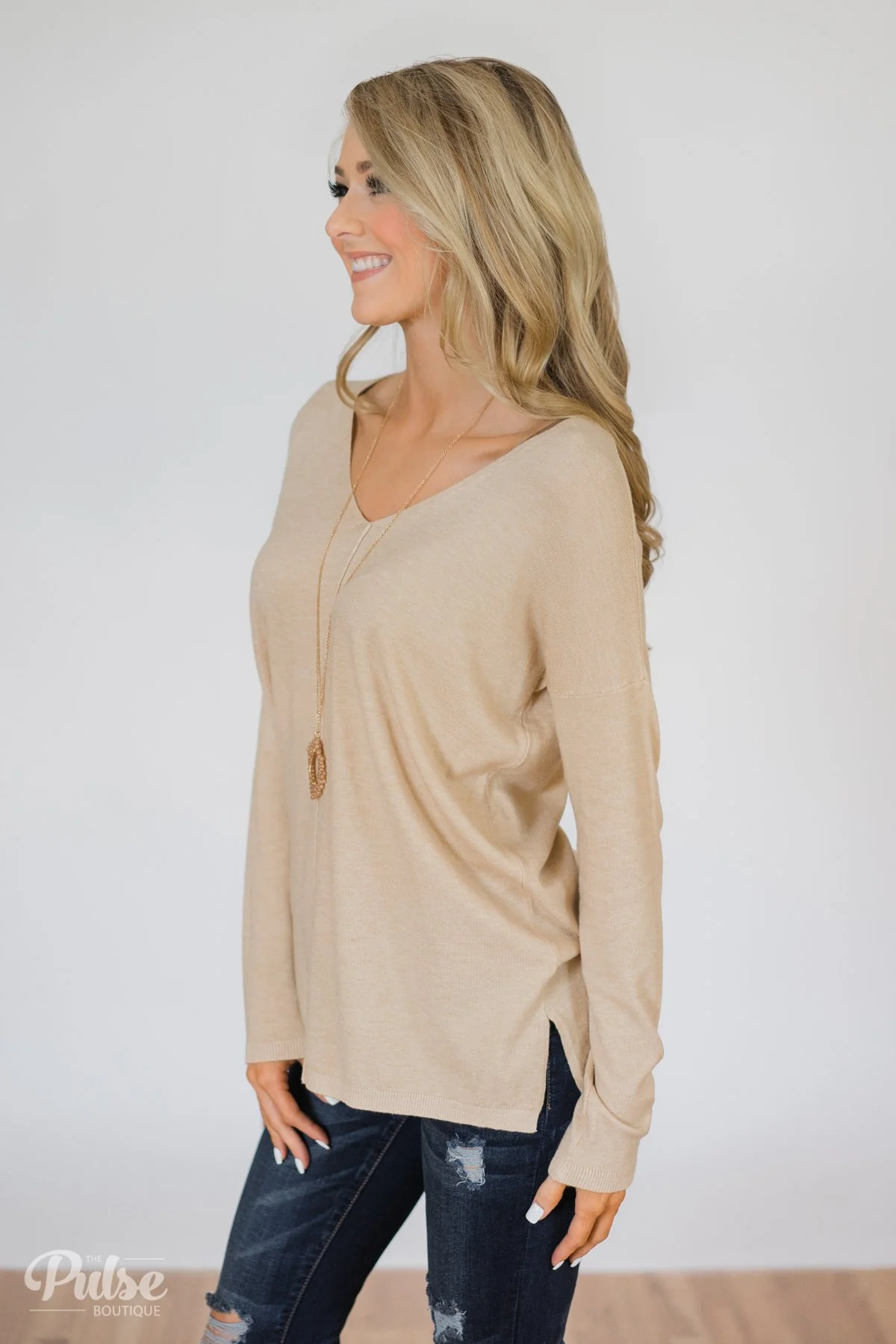 Truly Yours Sweater- Oatmeal - Image 4