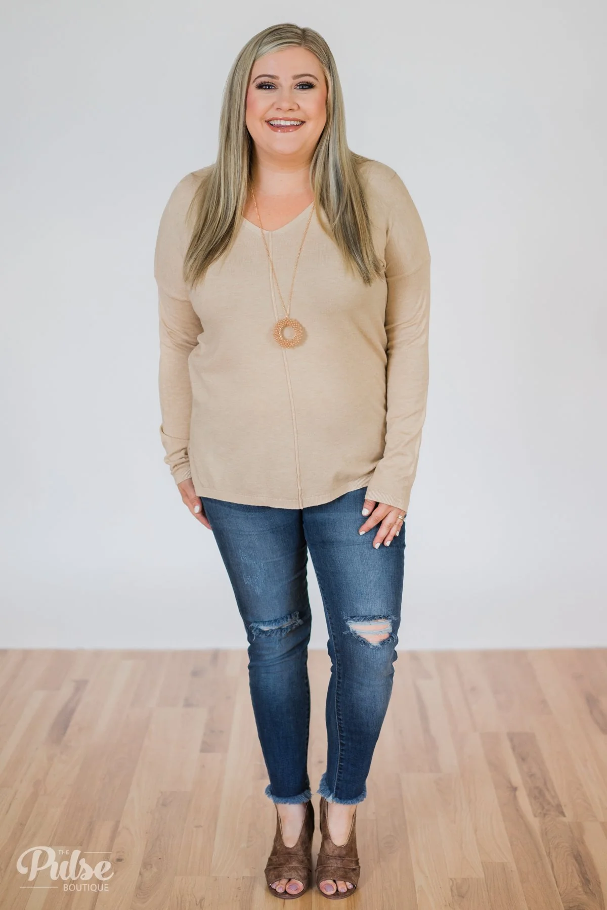 Truly Yours Sweater- Oatmeal - Image 6