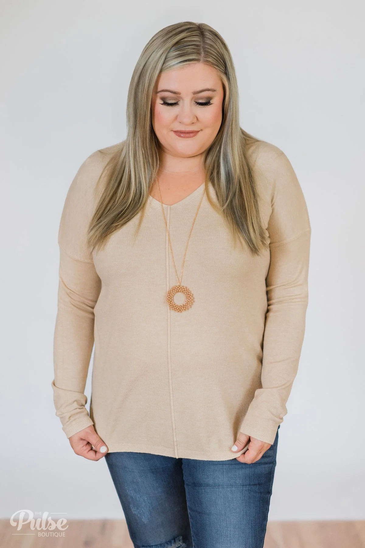 Truly Yours Sweater- Oatmeal - Image 7