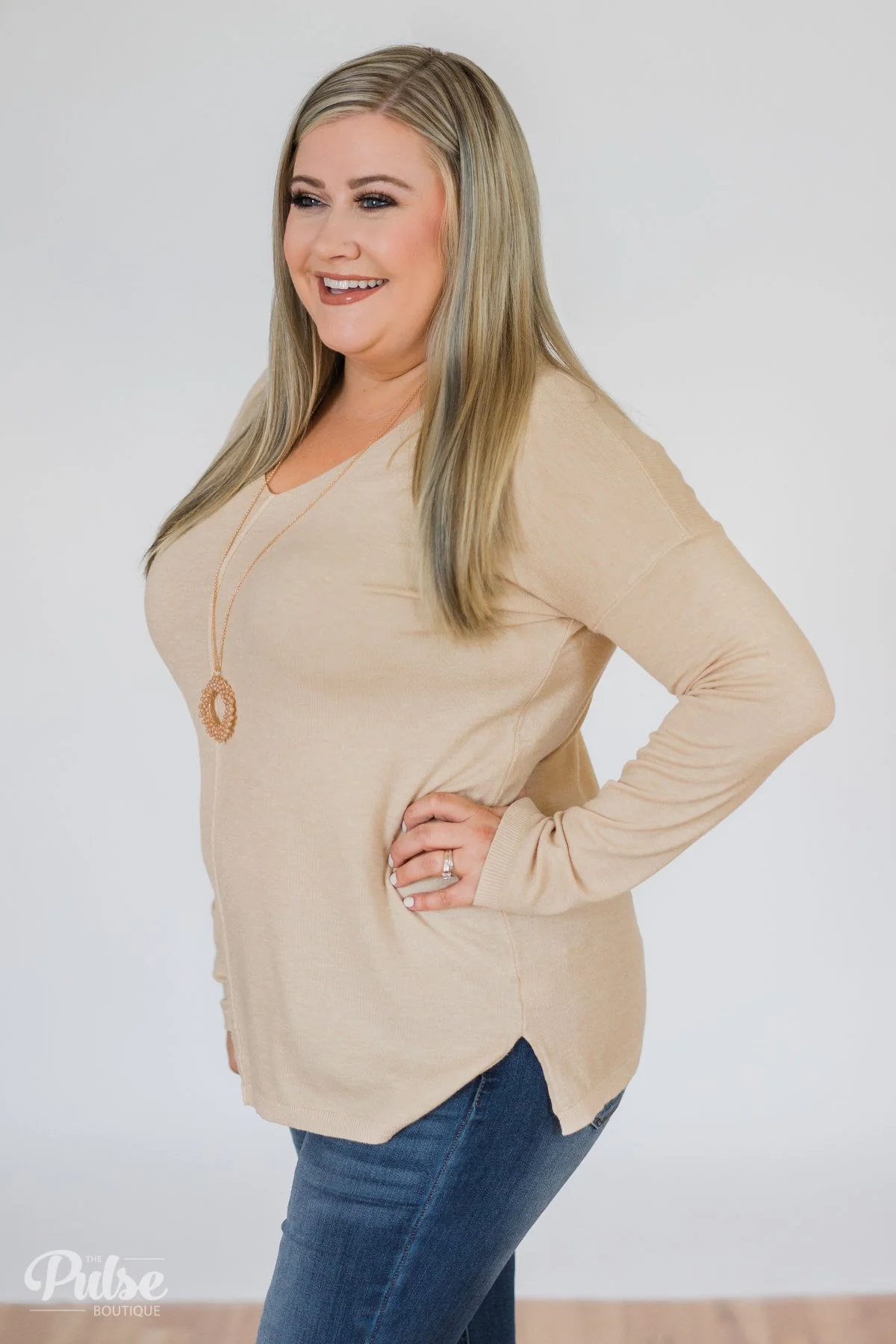 Truly Yours Sweater- Oatmeal - Image 8