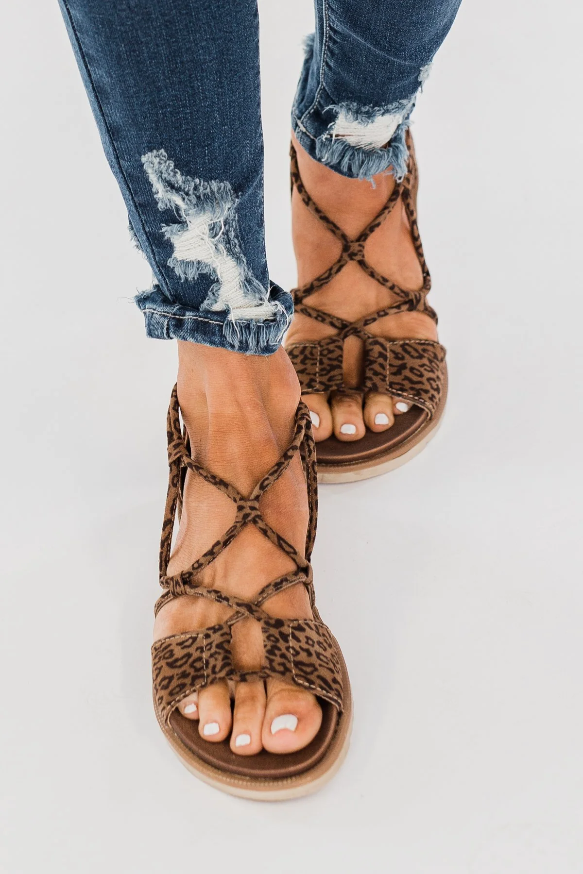 Very G Destiny Sandals- Tan Leopard - Image 4