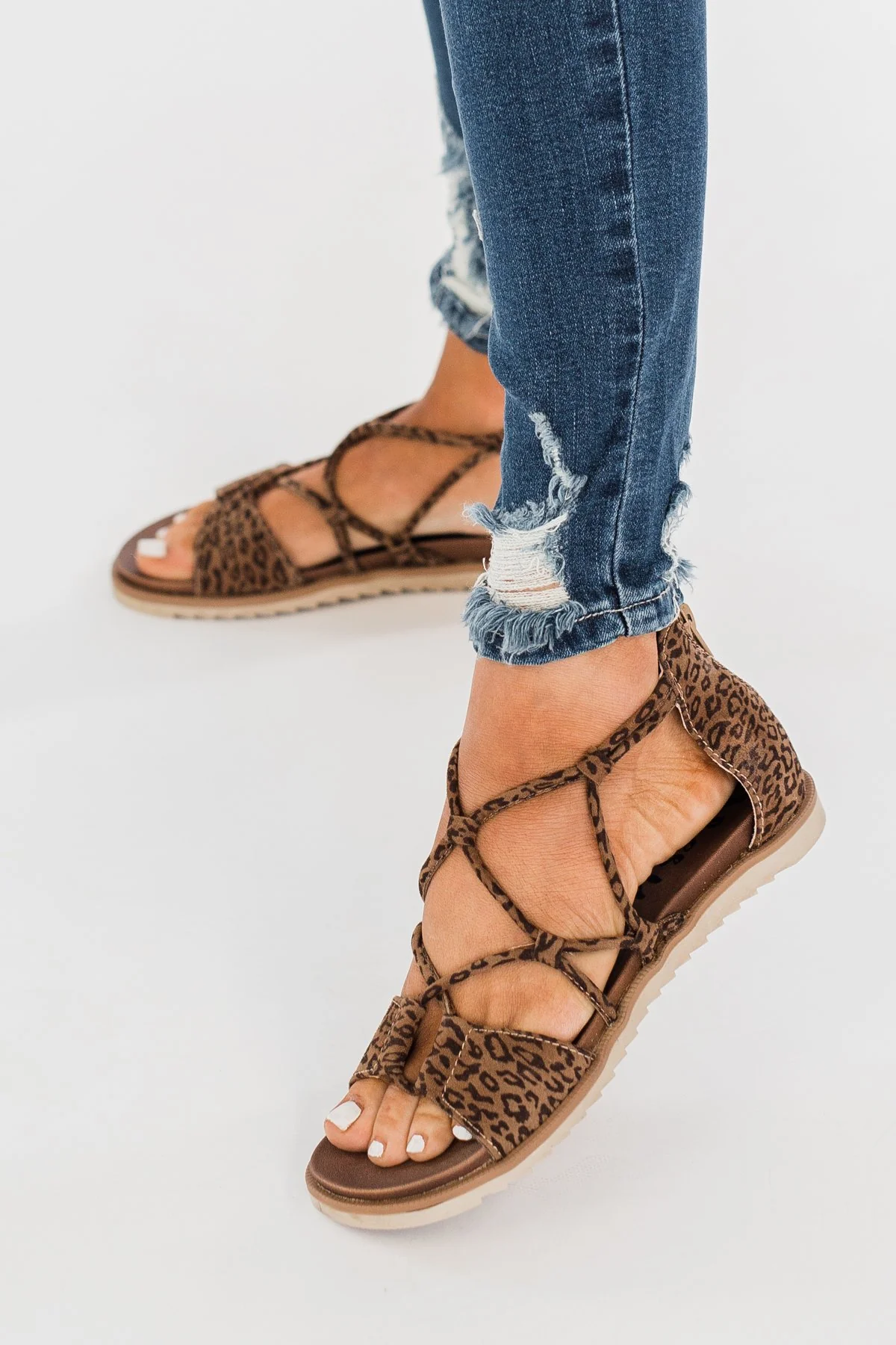 Very G Destiny Sandals- Tan Leopard - Image 5