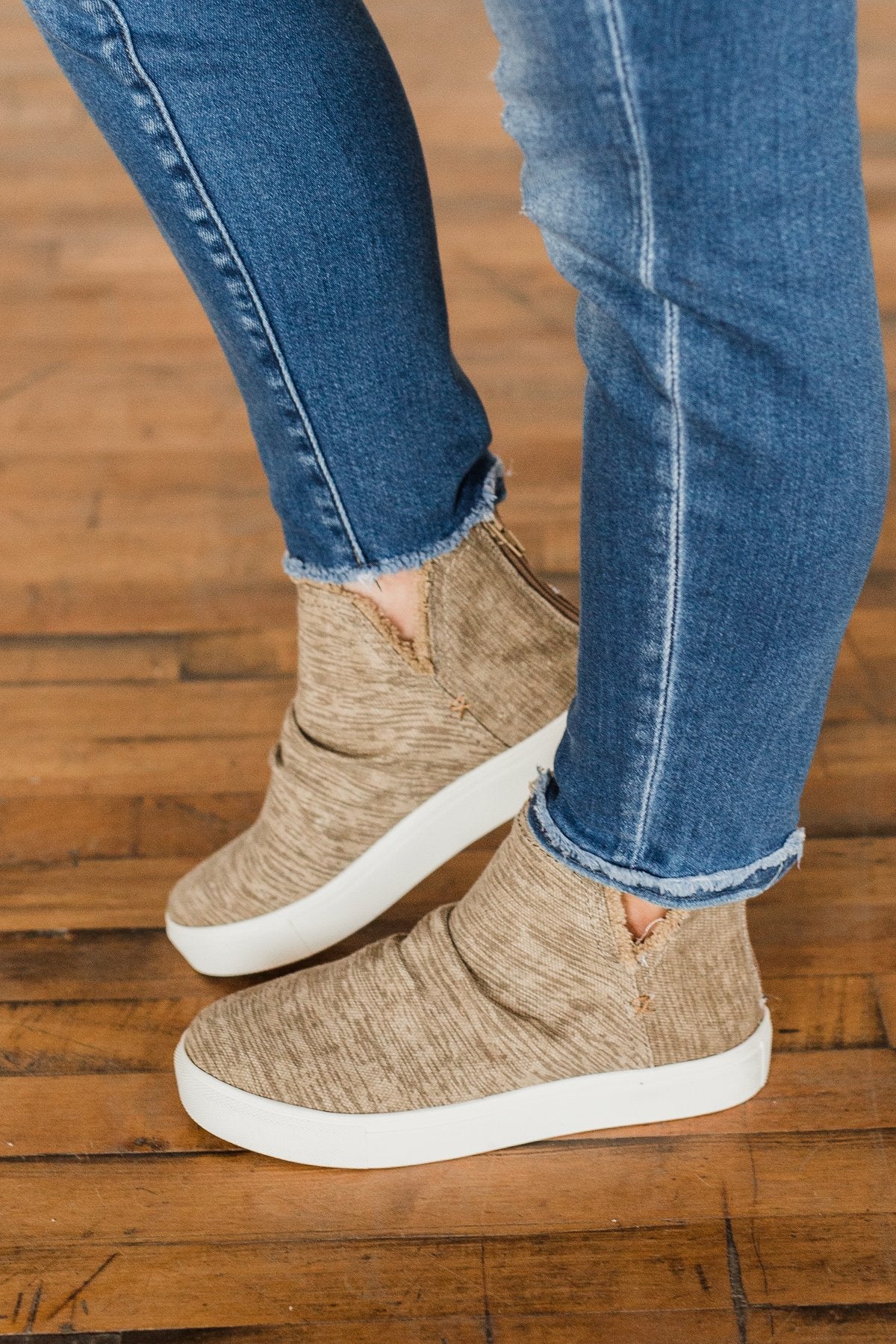 Very G Josie High Top Sneakers- Tan - Image 3