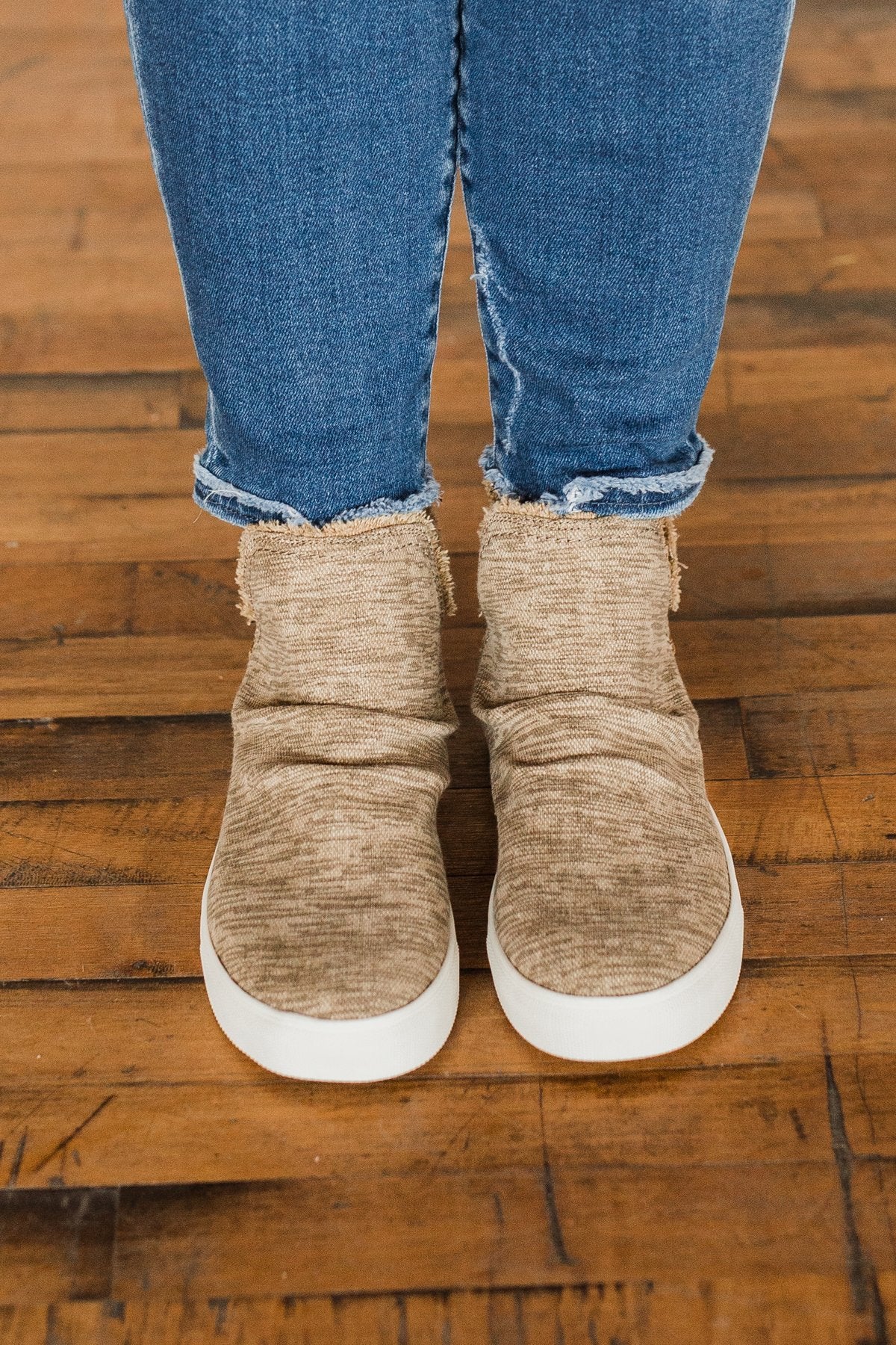 Very G Josie High Top Sneakers- Tan - Image 4