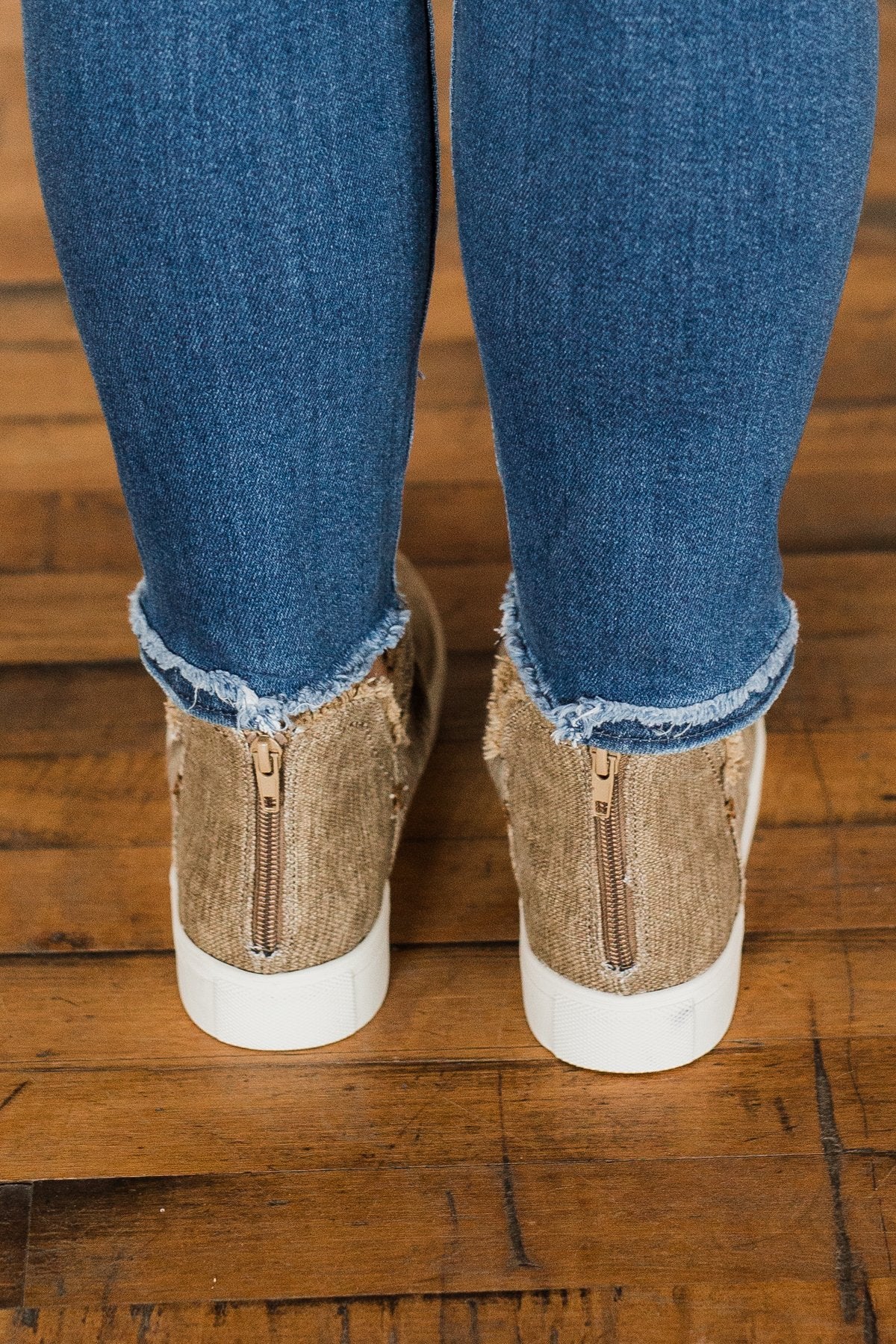 Very G Josie High Top Sneakers- Tan - Image 5