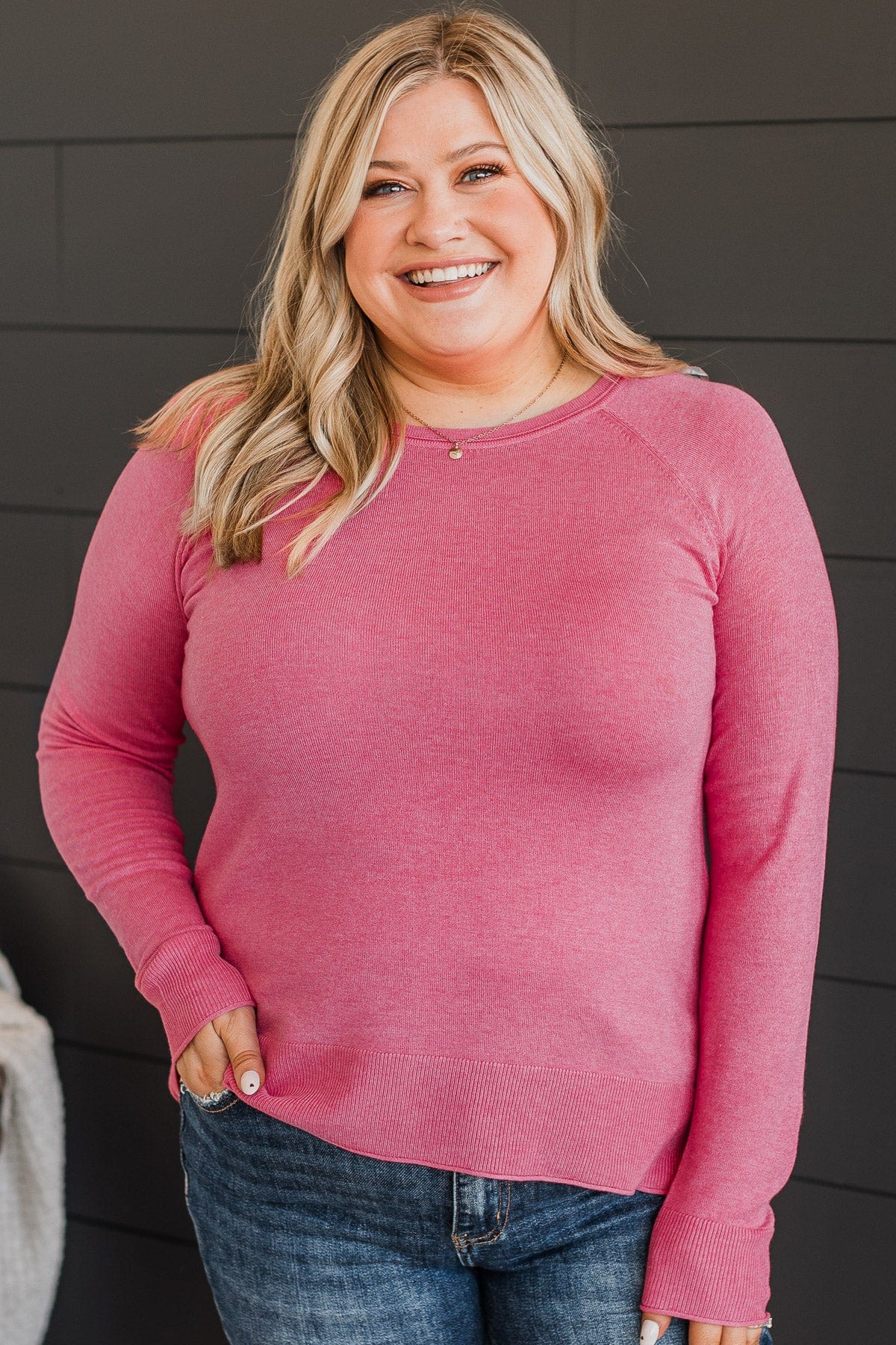 Whatever You Want Knit Sweater- Pink - Image 3