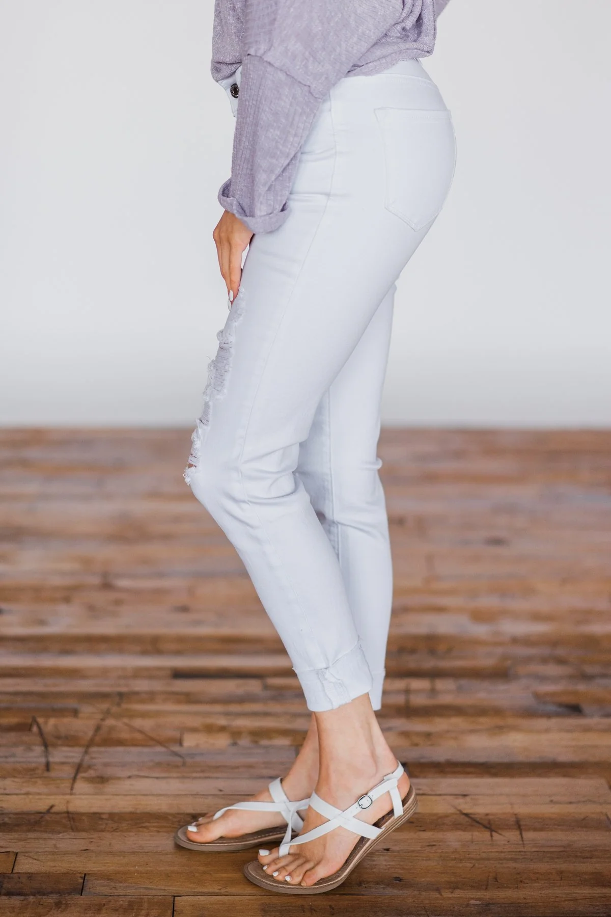 KanCan - White Distressed Denim Jeans - Image 3