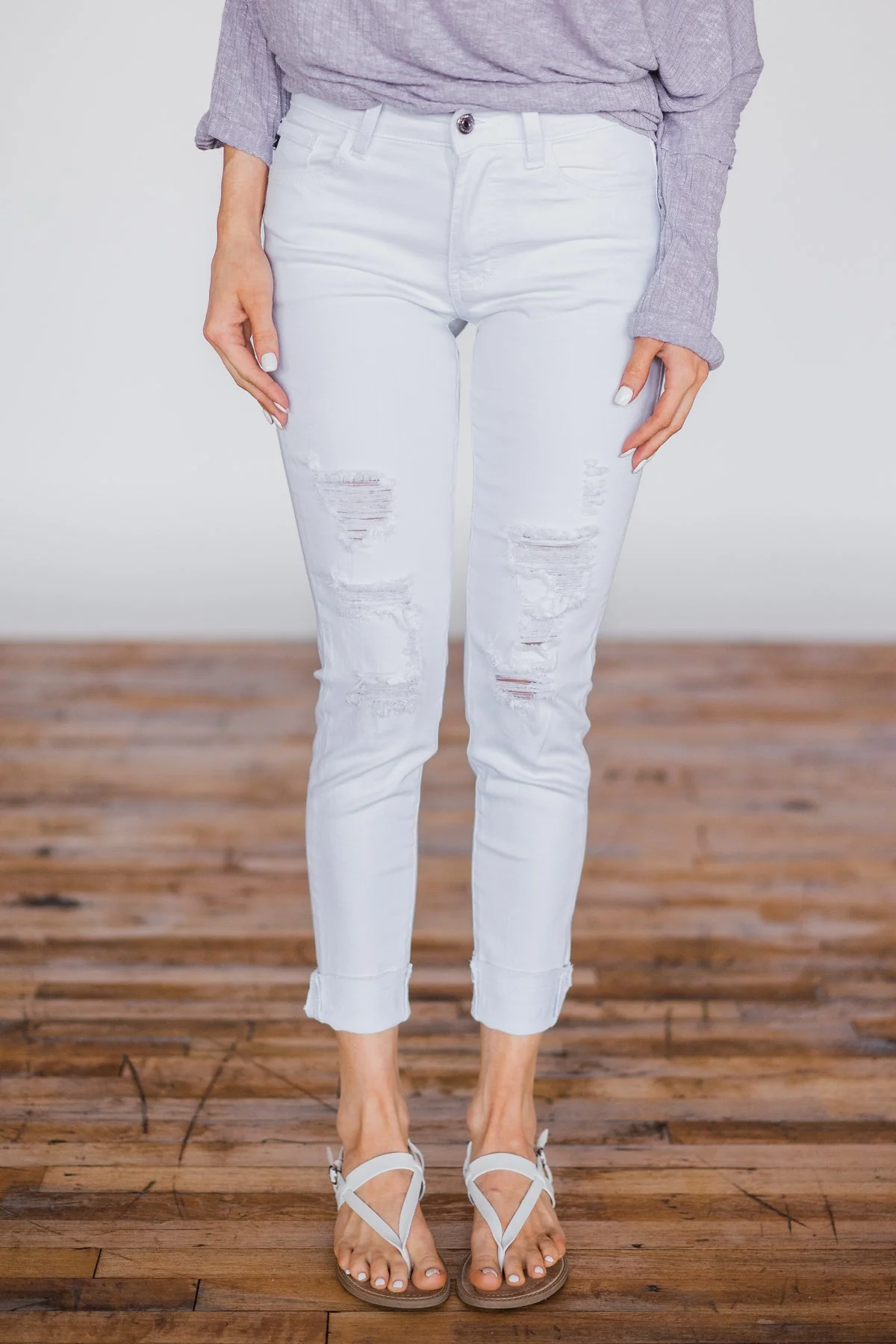 KanCan - White Distressed Denim Jeans - Image 4