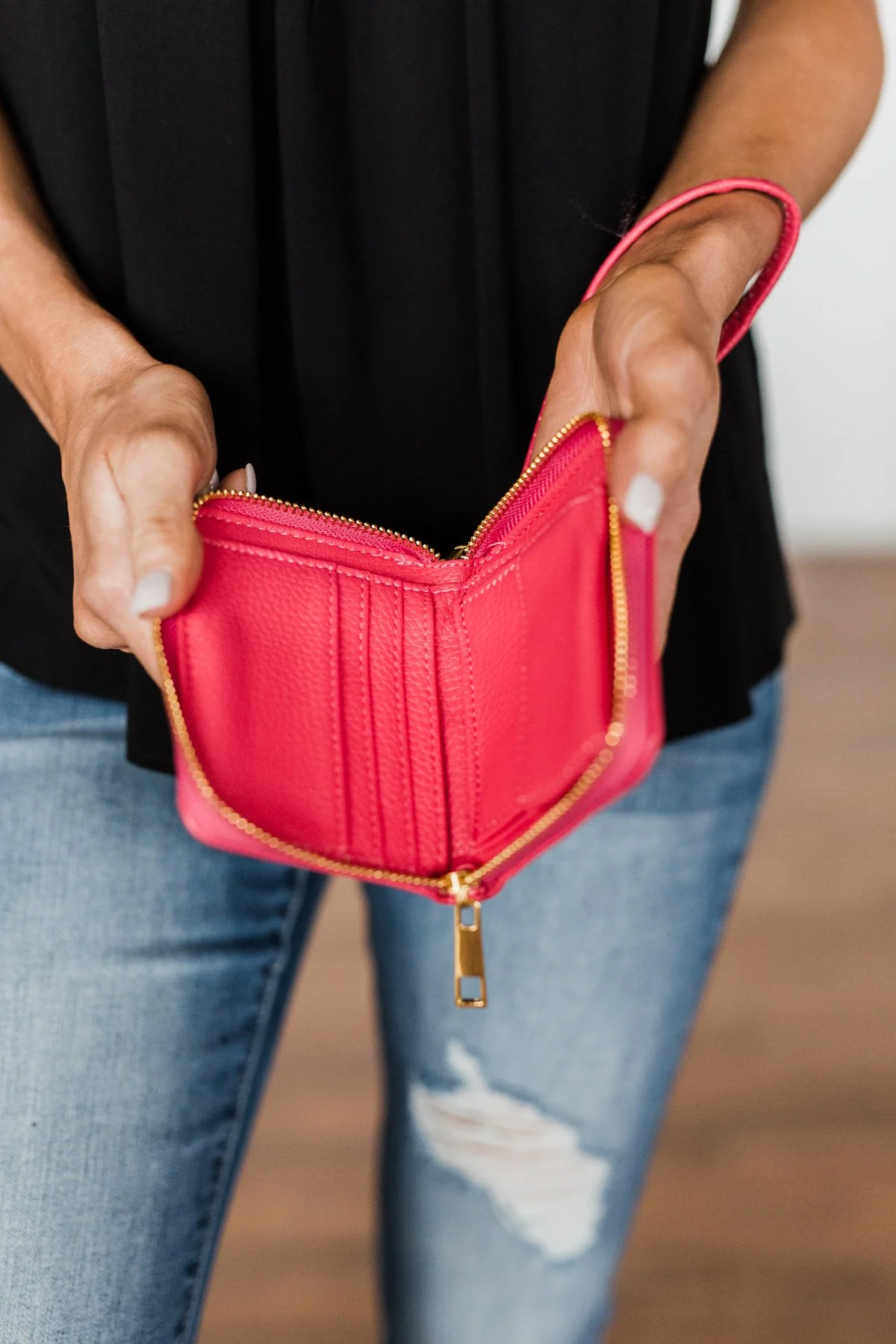 Wristlet Wallet- Hot Pink - Image 3